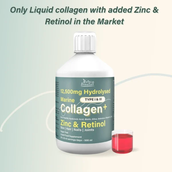 Nutri Beauties Liquid Collagen Plus Zinc & Retinol | 500ml